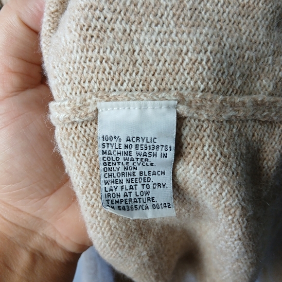 Vintage Fall Full Zip Sweater No Size (L) Leaves Pattern No Brand - Picture 6 of 9